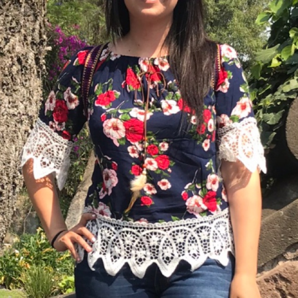 Floral print top